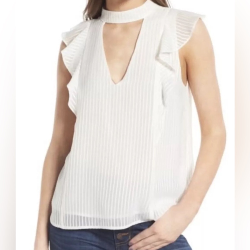 Astr the Label Sleeveless Ruffle Sleeve Choker Top Size S - Picture 5 of 7